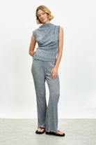 Grey draped ribbed tank_4