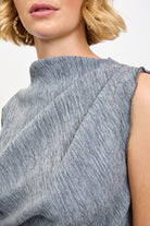 Grey draped ribbed tank_3
