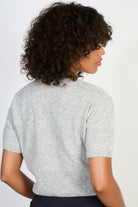 Grey linen blend short sleeved cardigan_2