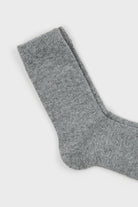 Grey smooth cashmere wool blend socks_2