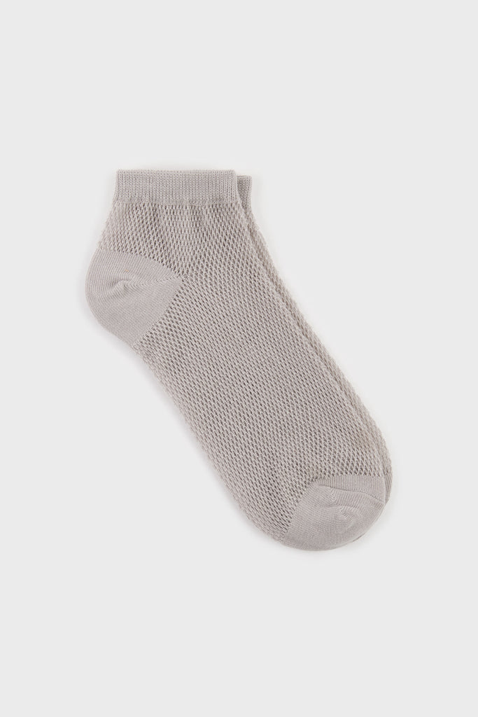 Grey mesh ankle socks_2