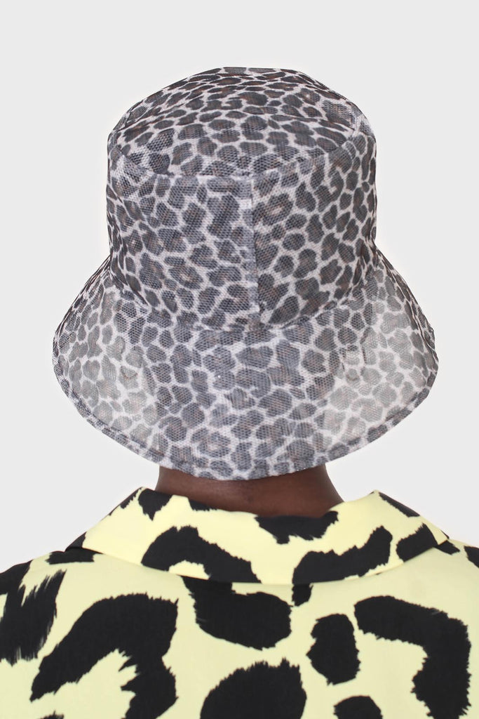 Grey mesh leopard print bucket hat_6