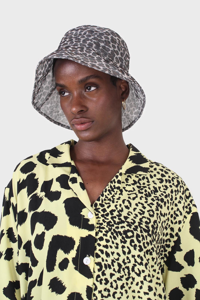 Grey mesh leopard print bucket hat_7