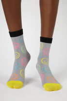 Grey neon smiley face socks_4