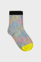 Grey neon smiley face socks_2