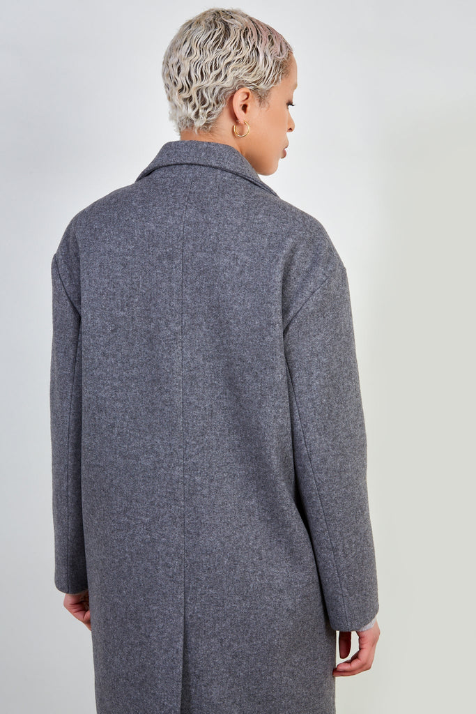 Grey wool blend double breast tailored coat_4