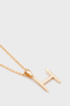 Charm necklace - Gold name initial letter 'H'_2