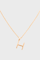 Charm necklace - Gold name initial letter 'H'_1