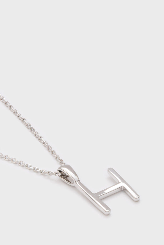 Charm necklace - Silver name initial letter 'H'_2