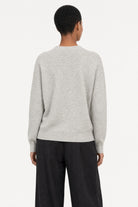 Heather grey bamboo blend boyfriend cardigan_2