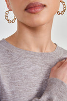 Heather beige cashmere blend crew neck jumper_4