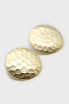 Gold hammered circle earrings_1