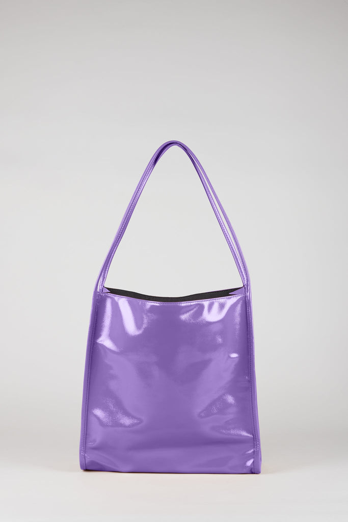 Lilac high shine PVC tote bag_2