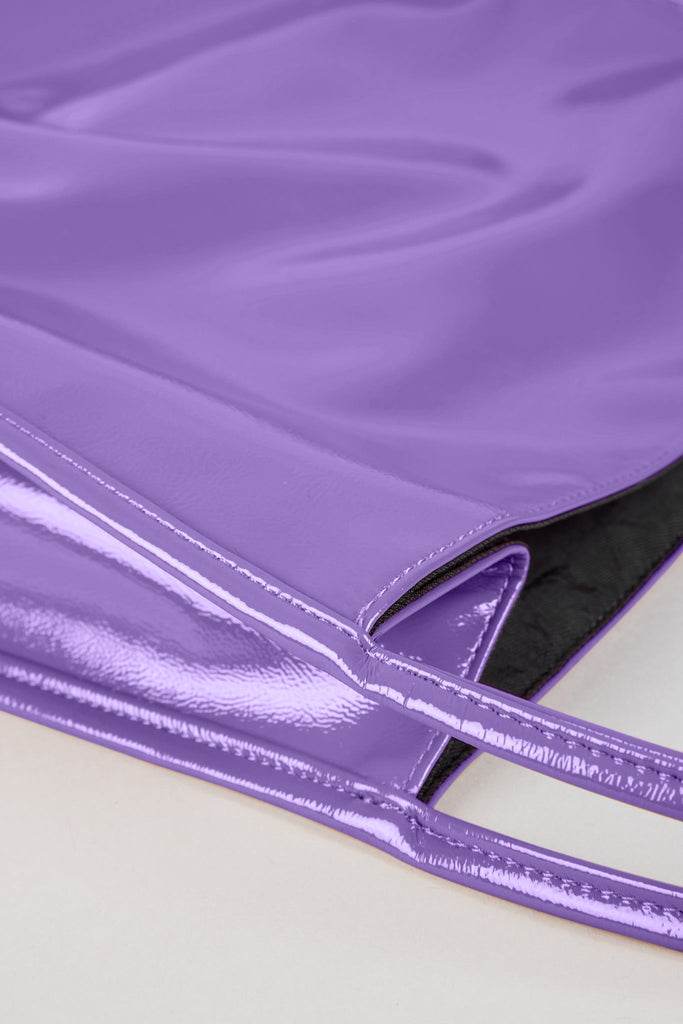 Lilac high shine PVC tote bag_3