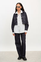 Ivory and black box check shirt_4