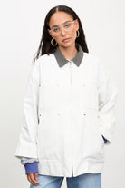 Ivory and black contrast collar jacket_1