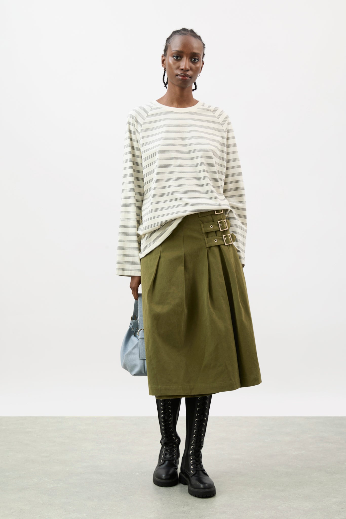 Ivory and black multi stripe raglan sleeve top_4