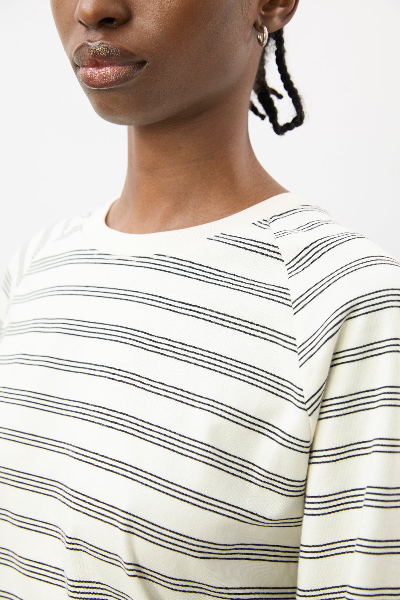 Ivory and black multi stripe raglan sleeve top_3