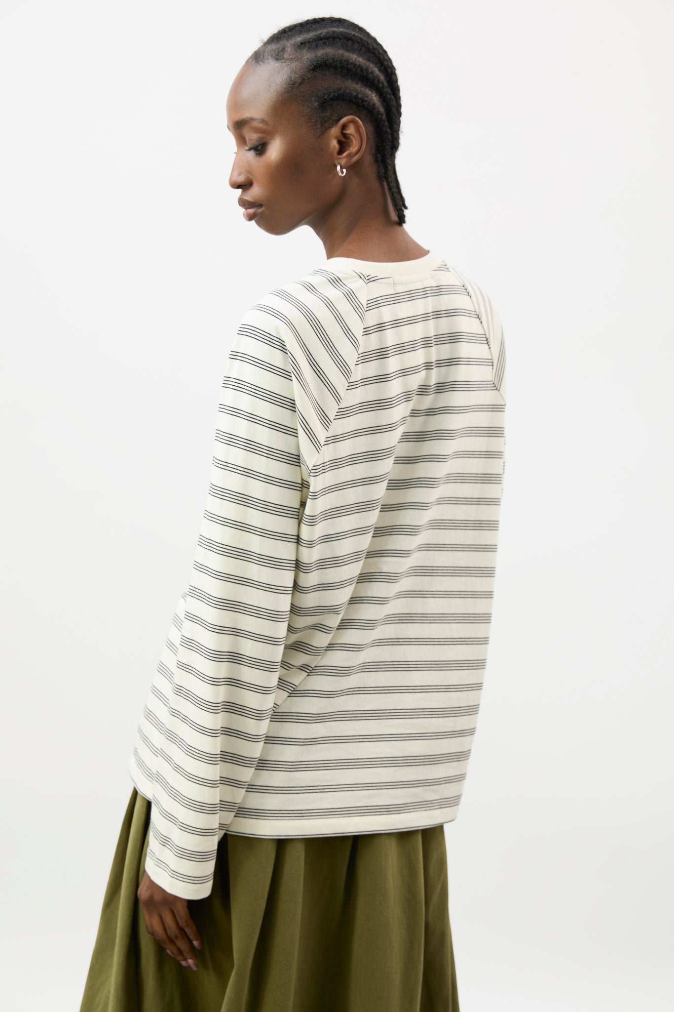 Ivory and black multi stripe raglan sleeve top_2