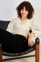 Ivory and black polka dot blouse_1