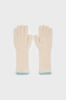 Ivory and contrast blue trim long gloves_2