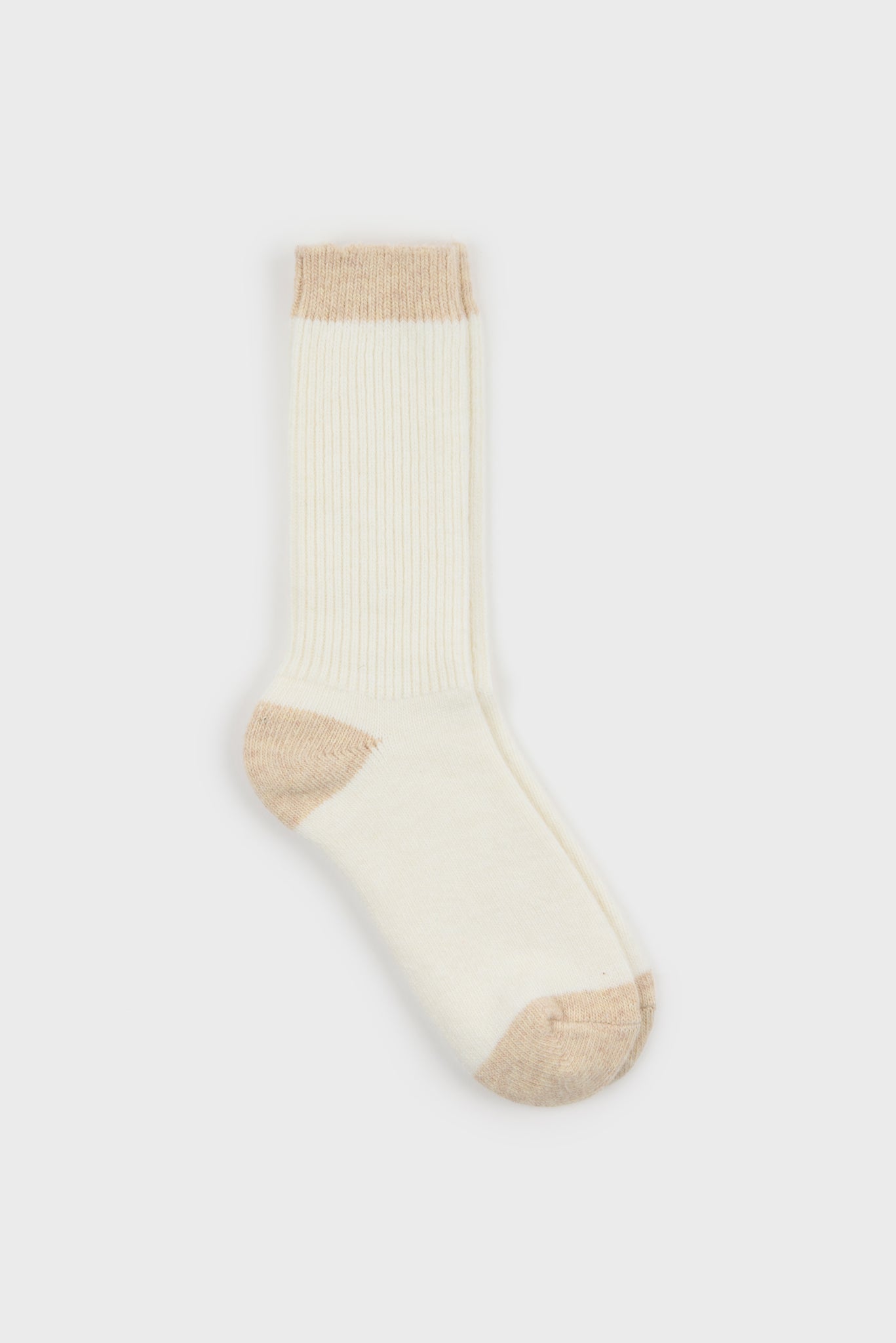 Neutral contrast trim cashmere blend socks - Set of 3_3