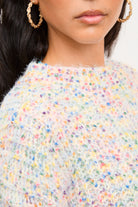 Ivory bold fuzzy rainbow fleck crew neck jumper_3