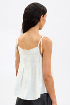Ivory box pleat tie strap top_2
