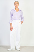 Ivory double side belted trousers_4