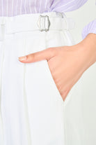 Ivory double side belted trousers_3