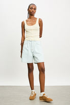 Ivory frill trim button up knit tank_4