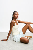 Ivory frill trim button up knit tank_5