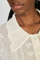 Ivory intarsia flower crochet knit tee_3