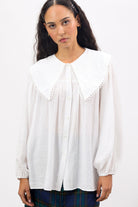 Ivory large eyelet trim collar blouse_6