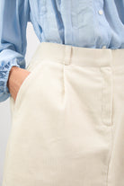 Ivory pleated cord mini skort_5