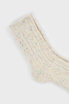 Ivory rainbow fleck thick socks_2