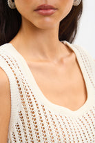 Ivory semi sheer tie back tank_3