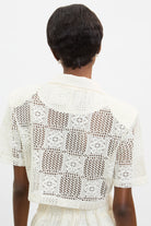 Ivory sheer lace double breasted shirt jacket_2