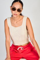 Ivory square neck cableknit tank_5