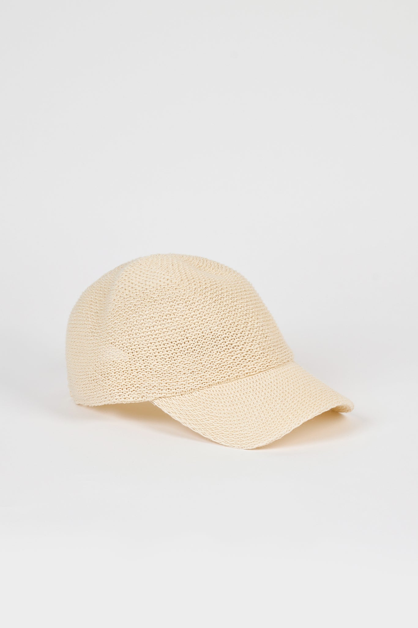 Ivory straw weave baseball hat_2