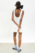 Ivory tailored bubble hem dress_2