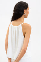 Ivory textured halter tank top_2