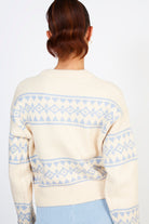 Ivory and light blue abstract diamond stripe jumper_2