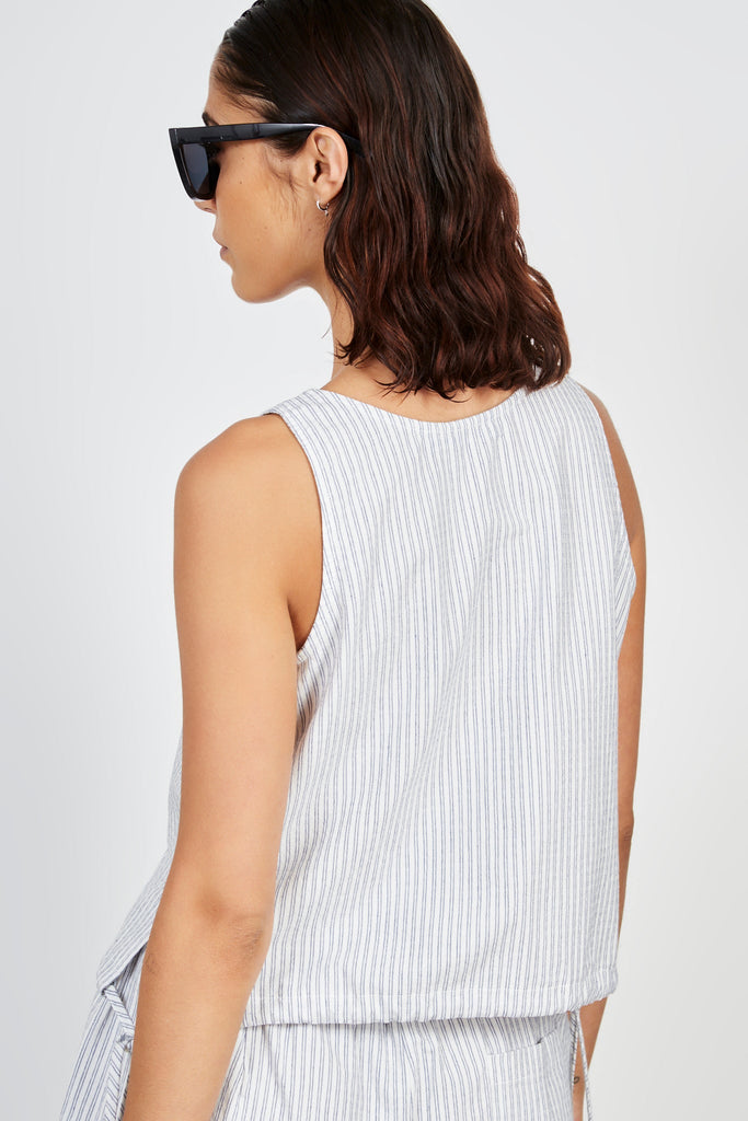 Ivory and navy striped tank_2