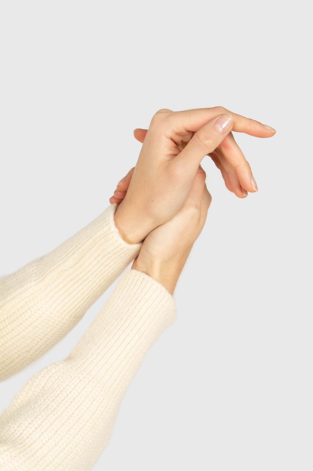 Ivory puff sleeved square neck knit top_6