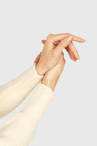 Ivory puff sleeved square neck knit top_6