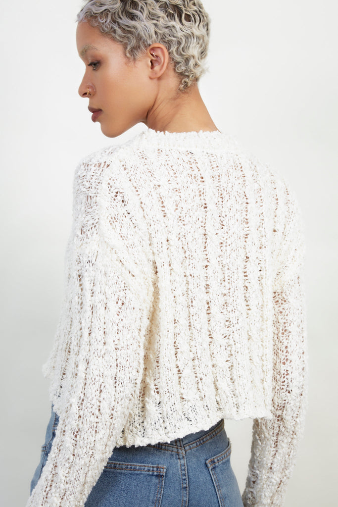Ivory sheer knit cropped jumper_2