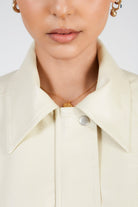 Ivory vegan leather zip up jacket_5