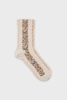 Floral strip socks - Set of 3