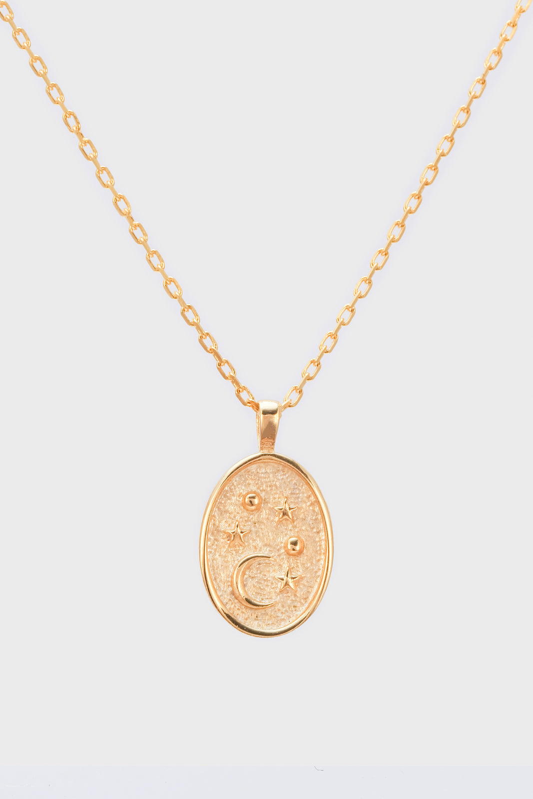charm necklace moon stars circle